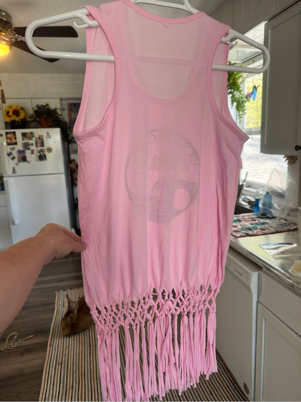 Summer flash sale! Boho Artistic Tree of Life Fringed Tunic size Large - Picture 6 of 9